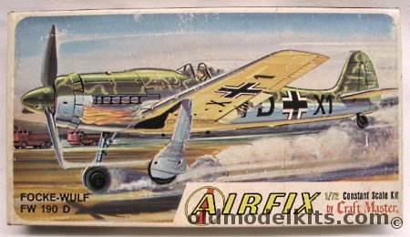 Airfix 1/72 Focke-Wulf FW-190 D Craftmaster Issue, 1223-50 plastic model kit